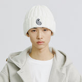 YPペイズリーパッチニットビーニー / YP PAISLEY PATCH KNIT BEANIE CREAM