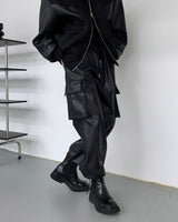 RUヴィーガンレザーストリングカーゴパンツ / RU Vegan Leather String Cargo Pantsヴィーガン