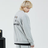 オーバーフィットスウェットシャツ/OVERFIT SWEAT SHIRT-MELANGE GREY