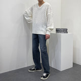 ルーズフィットメンニット/SK Loose fit Fischer Man Knitwear (5 colors)