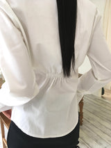 Bekan Vネックバックバンディングスリムシャツ