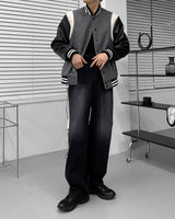 キャットオーバーサイズドフィットワイドデニムパンツ / [Unisex] Cat Oversized Fit Wide Black Denim Pants