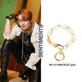 no.121ブレスレット / no.121 bracelet gold shinee onew pick