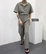 リネンワイドジャンプスーツ / RO linen wide jumpsuit (3 colors)