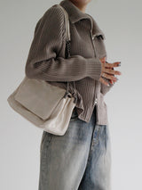2WAYハイネックニットジップアップ / Two-way high-neck knit zip-up (2color)