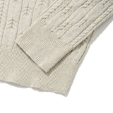スモールチェリーケーブルニット / SMALL CHERRY CABLE CROP KNIT [OATMEAL]