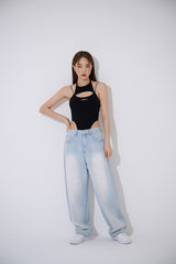 チェーンストラップボディスーツ/TOP(9358) Chain Strap Bodysuit
