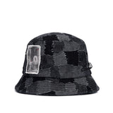 BBD The Apparition Patchwork Denim Bucket Hat (Black)