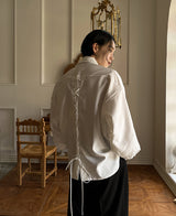 アイレットバルーンシャツ / [BRAND MADE] Savage Eyelet Balloon Shirt 2 color