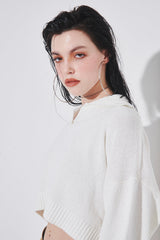 オーガニックコットンカラーニット/ORGANIC COTTN COLLAR KNIT