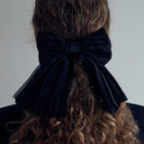 Pleated Chiffon Ribbon Hair Pin (6611858325622)