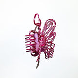 Pink butterfly hairpin