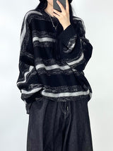 ストライプウェーブニットウェア/Stripe wave Knitwear