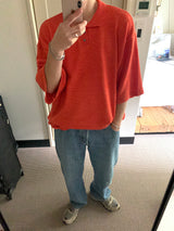 Acon Towel Collar Short Sleeve Knit (5color)