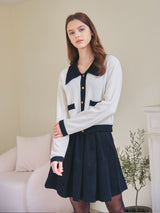 TUCK PLEATS MINI SKIRT_BLACK (6638376190070)