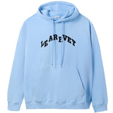 LE AREVEY ARCH LOGO HOODIE BABY BLUE