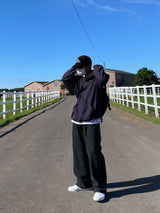 カバーツートンルーズフィットフーディ―/COVER TWO TONE LOOSEFIT HOODY
