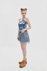 デニムプリーツスカート / DENIM PLEATS SKIRT