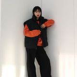 オーバーサイズフィットペディング / Oversize Fit Ki Padding Vest_Black
