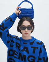 Lettering Pattern Knit Top(3 color) (6596178313334)