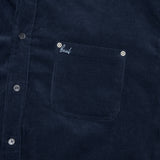 コーデュロイシャツフーディー / corduroy shirt hoodie [navy]
