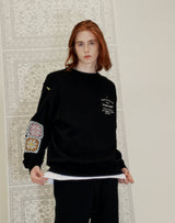 GRANNY SQUARE SWEATSHIRT BLACK (6691428434038)