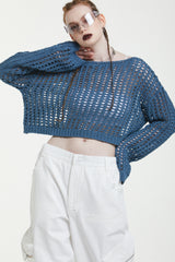 バイクロップドニット/BAY CROPPED KNIT