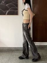 ビンテージウォッシングローウエストブーツカットデニムパンツ/Muti Vintage Washing Low-Waist Bootcut Denim Pants