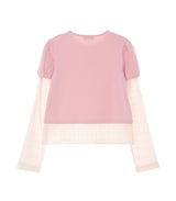 layered puff top_pink