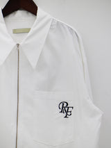 Zip-up lettering shirt (2color)