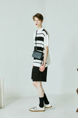 MOCK NECK HALF STRIPE KNIT T-SHIRT (6554118226038)