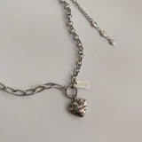 レタリングハートウェイネックレス/jhi Lettering Heart Two Way Necklace