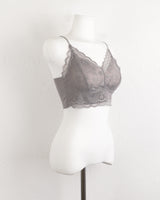 ノビットカッププ内蔵レースブラレットクロップナッシュキャミソール / Norbit capped lace bralette crop sleeveless sleeveless