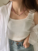 ノッティングピンクネックレス / [925silver] Notting pink Necklace