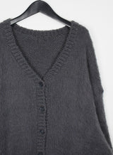アルパカウールボクシーカーディガン / Alpaca wool boxy cardigan (4color)
