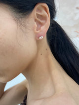 Peach Hear Earrings