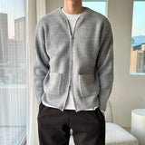 LMN Leo Two Way Drop Round Knit Cardigan (4 colors)