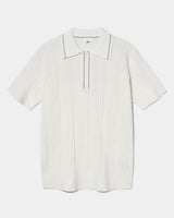 キコスコッチショートスリーブカラーニットウェア / OWN Kiko Scotch Short-Sleeved Collar Knitwear (2 colors)