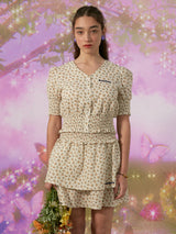 (BL-21313) FLOWER PATTERN SMOKING BLOUSE MULTI (6560688930934)