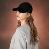 Silver stud over fit ball cap black (4618082353270)