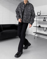 CRウールレオパードクロップドシャツ/CR Wool Leopard Cropped Shirt (2 colors)