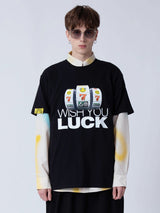 WISH YOU LUCK 1/2 T-SHIRT_BLACK (6582788227190)