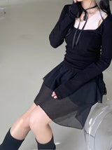 バレリーナカンカンシフォンスカート / ballerina cancan chiffon skirt