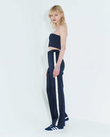 ローエッジボタンチューブトップ / Raw Edge Button Tube Top _ Navy