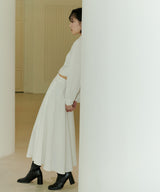 HIGH WAIST FLARE MAXI SKIRT - IVORY (6689408712822)