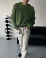 RU2219 Loop Angora Round Knitwear (4 colors)
