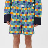 (M) Cheerful Grid PJ Shorts