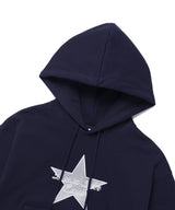 ダブルスターロゴクロップドフーディー / W STAR LOGO CROPPED HOODIE NAVY(CV2CFFM401A)