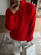 ASCLO Soft Wool High Zip Knit (5color)