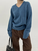 RajVネックニット/Raj V-neck Knit (6color)